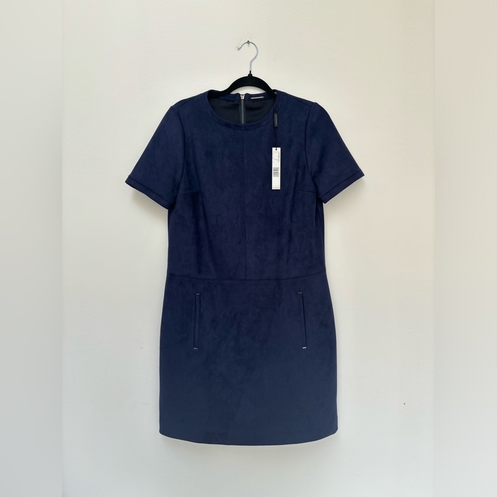 ELIE TAHARI BNWT | Faux suede shift dress | Size 10